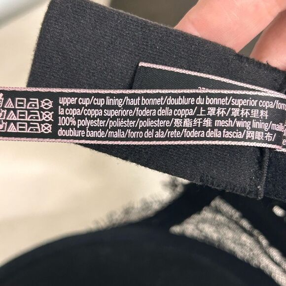 Victoria’s Secret Very Sexy Black Lace Corset Push-Up Bra size 32DD - Picture 13 of 15